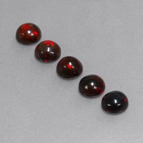 Pedras preciosas de opala chocolate multicolorido natural de  ct, corte redondo, opaco