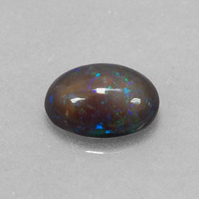 Opala de Chocolate Multicolorido Natural 0.78ct, Corte Oval, Translúcido