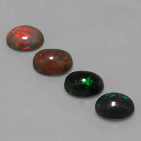 Pedras preciosas de opala chocolate multicolorido natural de  ct, corte oval, opaco