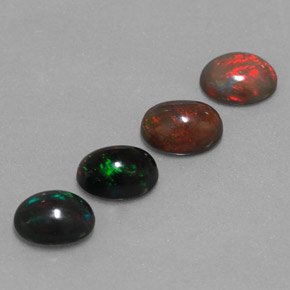 Pedras preciosas de opala chocolate multicolorido natural de  ct, corte oval, opaco