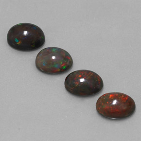 Pedras preciosas de Opala de Chocolate Multicolorido natural de 3.38 ct, Corte Oval, Translúcido