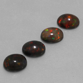 Pedras preciosas de opala chocolate multicolorido natural de  ct, corte oval, translúcido
