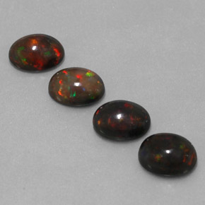 Pedras preciosas de opala chocolate multicolorido natural de  ct, corte oval, translúcido