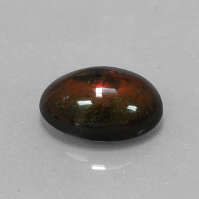 Opala chocolate multicolorido natural 2,24ct, corte oval, opaco