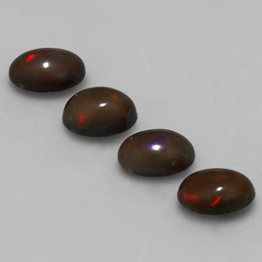 Pedras preciosas de opala chocolate multicolorido natural de  ct, corte oval, translúcido