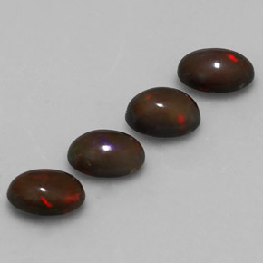 Pedras preciosas de opala chocolate multicolorido natural de  ct, corte oval, translúcido