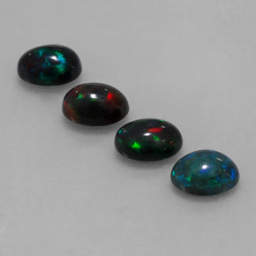 Pedras preciosas de opala chocolate multicolorido natural de  ct, corte oval, opaco