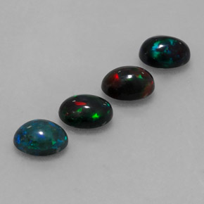 Pedras preciosas de opala chocolate multicolorido natural de  ct, corte oval, opaco