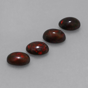 Pedras preciosas de opala chocolate multicolorido natural de 1,82 ct, corte oval, opaco