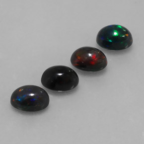 Pedras preciosas de opala chocolate multicolorido natural de 2,50 ct, corte oval, opaco