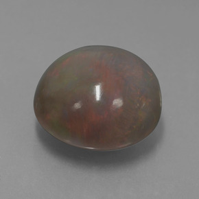 Opala chocolate multicolorido natural 11,31ct, corte redondo, opaco