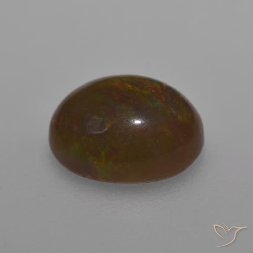 Opala de Chocolate Multicolorido Natural 1.18ct, oval, Translúcido