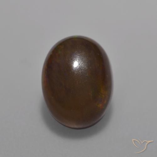 Opala de Chocolate Multicolorido Natural 1.26ct, oval, Translúcido