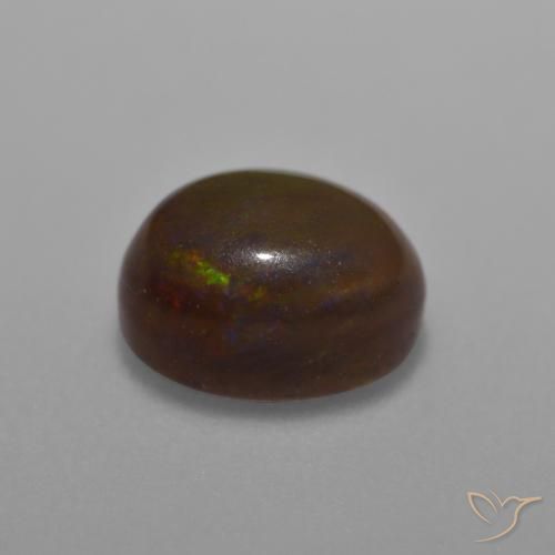 Opala de Chocolate Multicolorido Natural 1.26ct, oval, Translúcido