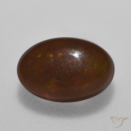 Opala de Chocolate Multicolorido Natural 0.44ct, oval, Translúcido