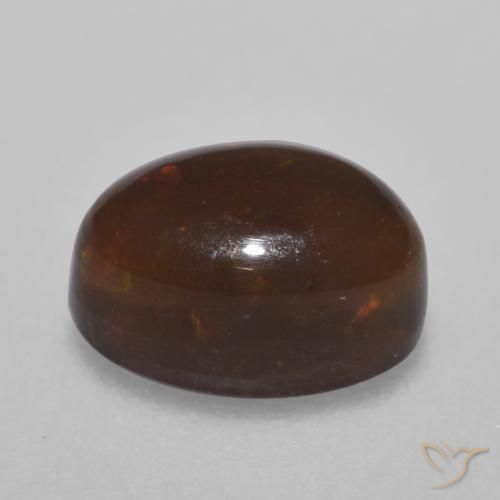 Opala de Chocolate Multicolorido Natural 0.44ct, oval, Translúcido