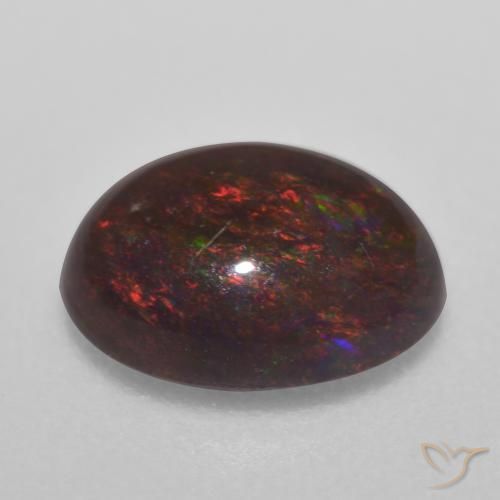 Opala de Chocolate Multicolorido Natural 0.71ct, oval, Translúcido
