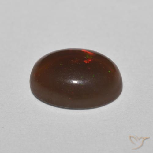 Opala de Chocolate Multicolorido Natural 0.82ct, oval, Translúcido