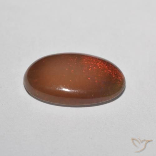 Opala de Chocolate Multicolorido Natural 1.90ct, oval, Translúcido