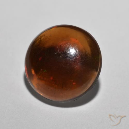 Opala de Chocolate Multicolorido Natural 0.84ct, Redondo, Translúcido