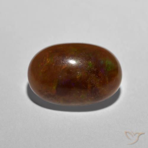 Opala de Chocolate Multicolorido Natural 1.17ct, oval, Translúcido