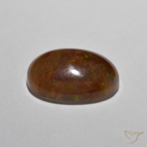 Opala de Chocolate Multicolorido Natural 1.17ct, oval, Translúcido