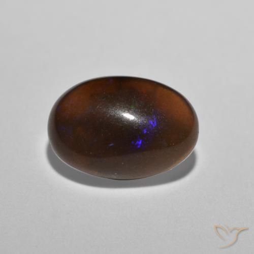 Opala de Chocolate Multicolorido Natural 0.66ct, oval, Translúcido