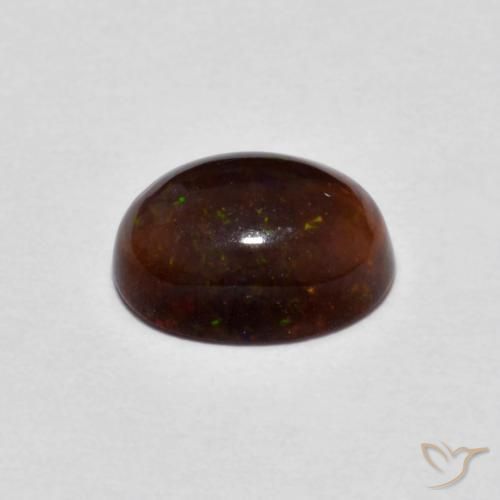 Opala de Chocolate Multicolorido Natural 0.80ct, oval, Translúcido