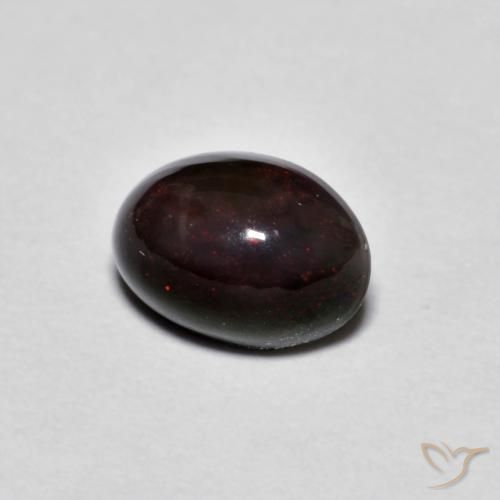 Opala de Chocolate Marrom escuro Natural 0.61ct, oval, Opaco