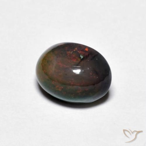 Opala de Chocolate Multicolorido Natural 0.89ct, oval, Translúcido