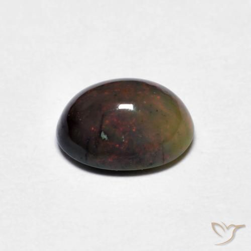Opala de Chocolate Multicolorido Natural 0.89ct, oval, Translúcido