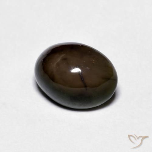 Opala de Chocolate Marrom escuro Natural 0.86ct, oval, Opaco