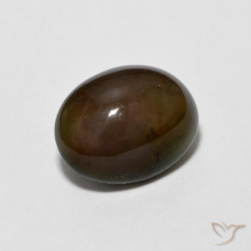 Opala de Chocolate Canela Marrom Natural 1.20ct, oval, Opaco