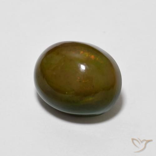 Opala de Chocolate Medium Dark-Brown Natural 2.20ct, oval, Opaco