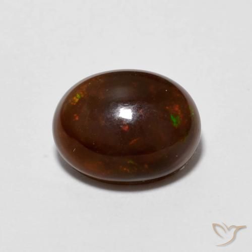 Opala de Chocolate Multicolorido Natural 1.13ct, oval, Transparente