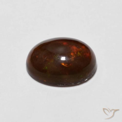 Opala de Chocolate Multicolorido Natural 1.13ct, oval, Transparente