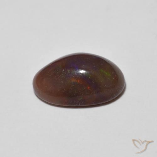 Opala de Chocolate Multicolorido Natural 1.25ct, oval, Translúcido
