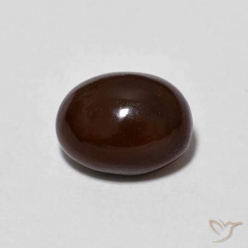 0.89ct Natural Multicolorido Opala de Chocolate, oval, Opaco