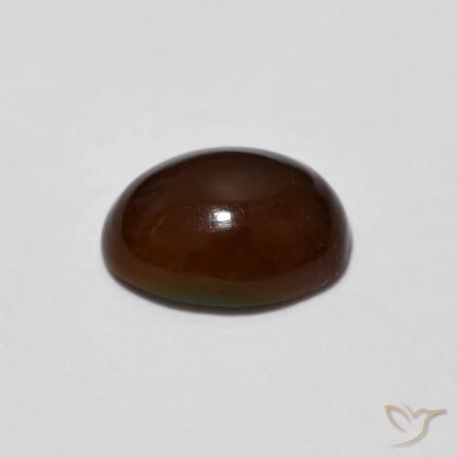 Opala de Chocolate Multicolorido Natural 0.89ct, oval, Opaco