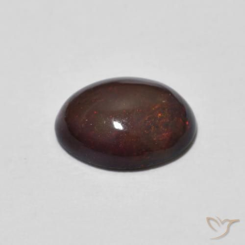 Opala de Chocolate Multicolorido Natural 1.01ct, oval, Translúcido