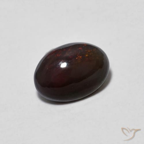 Opala de Chocolate Multicolorido Natural 0.42ct, oval, Translúcido