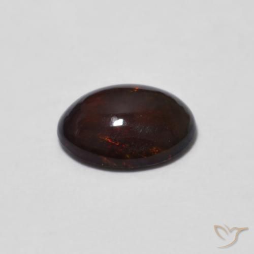 Opala de Chocolate Multicolorido Natural 0.42ct, oval, Translúcido