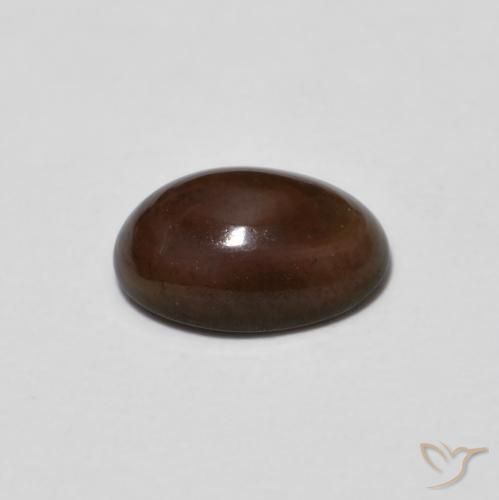 Opala de Chocolate Multicolorido Natural 0.50ct, oval, Translúcido