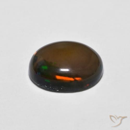 Opala de Chocolate Multicolorido Natural 0.84ct, oval, Opaco
