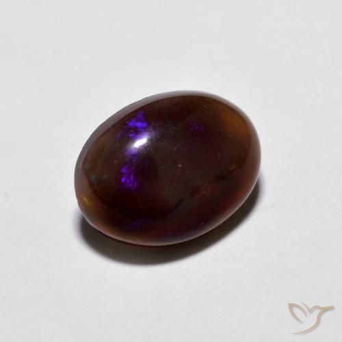 Opala de Chocolate Multicolorido Natural 0.76ct, oval, Opaco