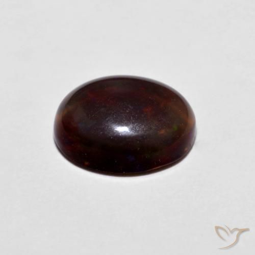 Opala de Chocolate Multicolorido Natural 0.76ct, oval, Opaco
