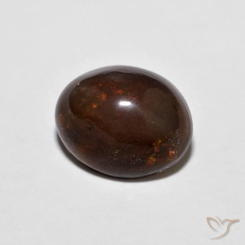 Opala de Chocolate Multicolorido Natural 1.18ct, oval, Opaco