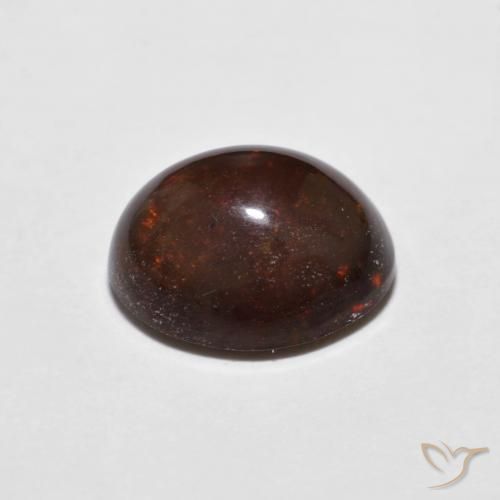 Opala de Chocolate Multicolorido Natural 1.18ct, oval, Opaco