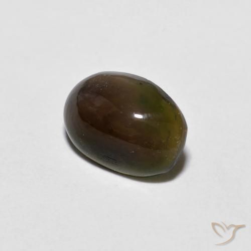 Opala de Chocolate Multicolorido Natural 0.38ct, oval, Opaco