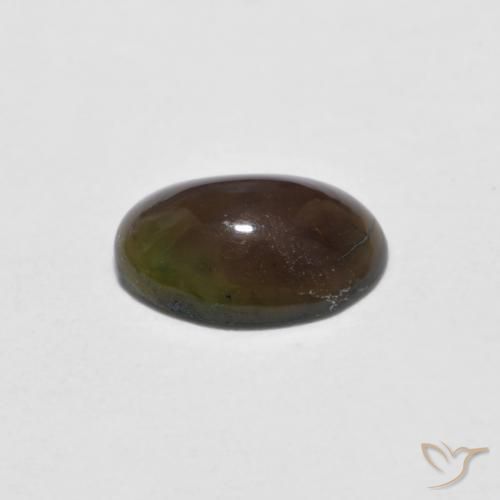 Opala de Chocolate Multicolorido Natural 0.38ct, oval, Opaco